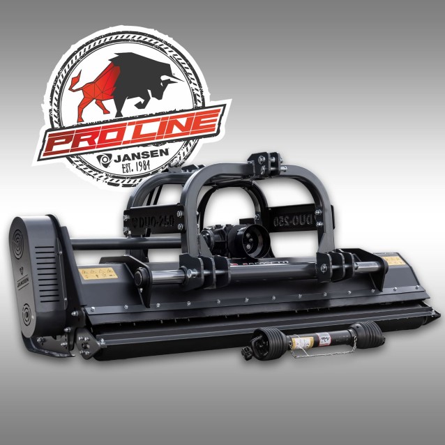 Klepelmaaier JANSEN® DUO-250 PROLINE, 2.5 m | Professionele Voor- en Achtermaaier