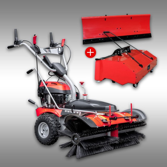 Veegmachine Jansen MKB-500 E incl. sneeuwschild + opvangbak + elektrostarter