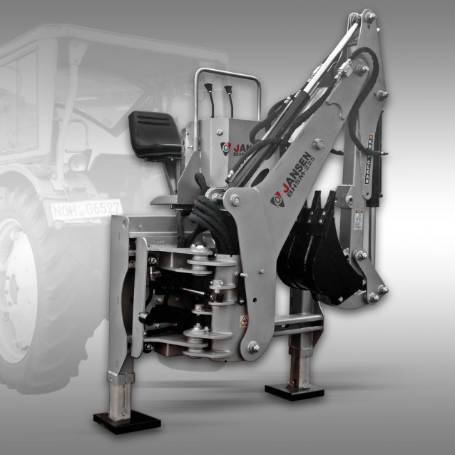 Tractor Graafmachine Jansen BHSM-225 incl. 400 mm graafbak, graaflaadmachine